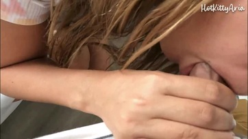 Teletömte a csöcsös fősulis hálótársnője sunácskáját egy hosszadalmas kettyintés fináléjában Thumb